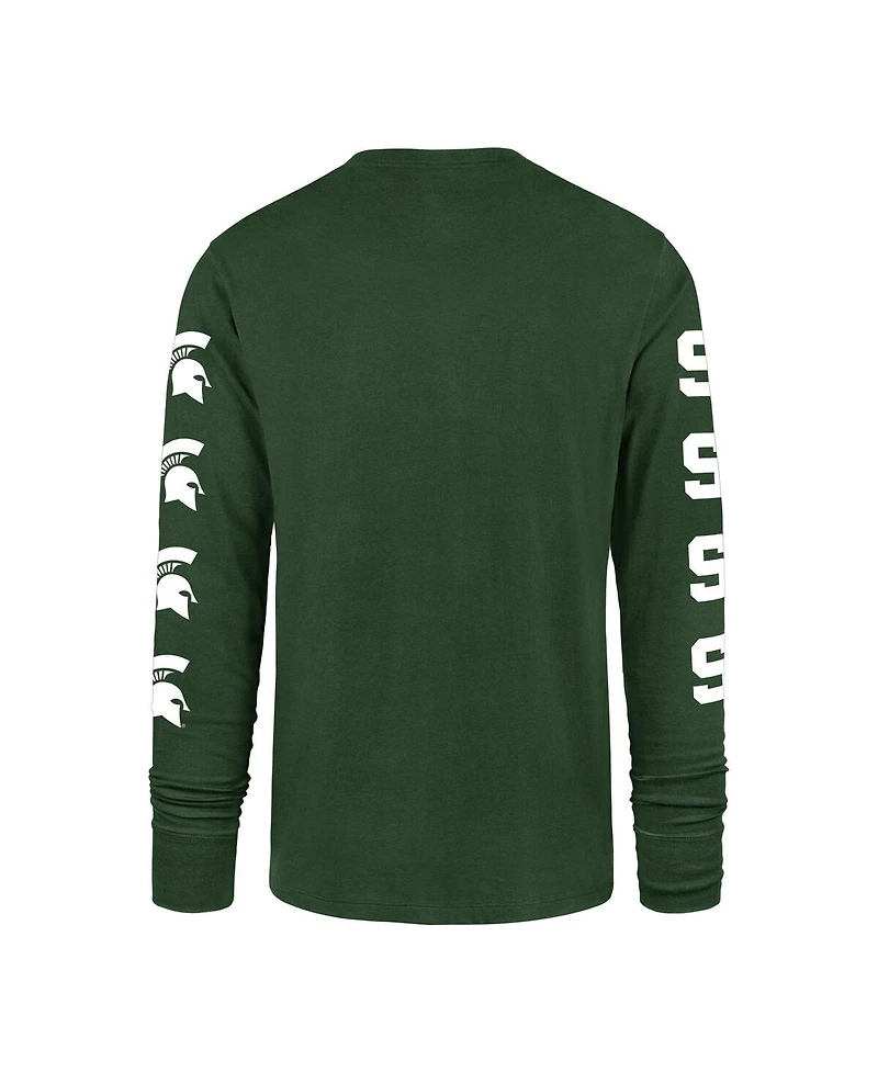 '47 Brand Men's Green Michigan State Spartans Go Big Long Sleeve T-Shirt