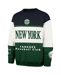 47 Brand Men's Green New York Yankees Tee Up Maximalist Fleece Sweatshirt
