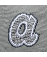 Mitchell & Ness Men's Gray Atlanta Braves Cooperstown Thunderstorm Head Coach Pro-Crown Adjustable Hat