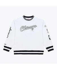 Mitchell & Ness Men's White Chicago Bulls Hardwood Classics Arctic Fleece Sweatshirt
