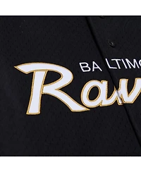 Mitchell & Ness Men's Black Baltimore Ravens Head Coach Mesh Full-Button Fashion Jersey