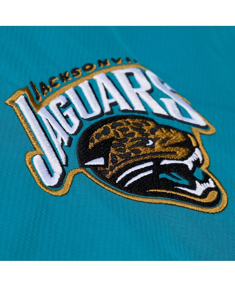 Mitchell & Ness Men's Teal Jacksonville Jaguars Coaches Full-Snap Hooded Windbreaker Jacket