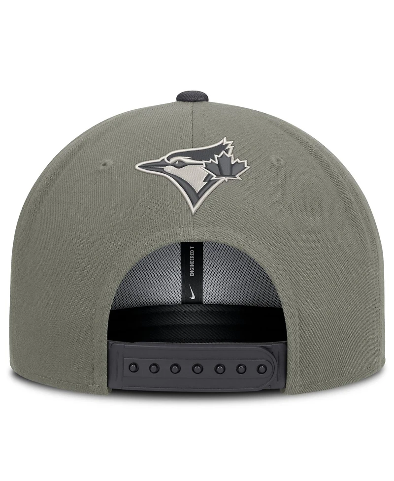Nike Men's Olive Toronto Blue Jays Pro Dri-fit Snapback Hat