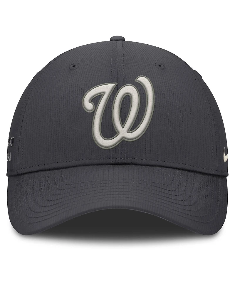 Nike Men's Anthracite Washington Nationals Club Dri-fit Adjustable Hat
