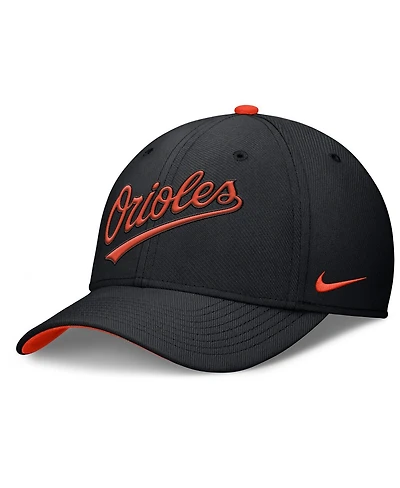 Nike Men's Black Baltimore Orioles Primetime Rise Dri-fit Flex Hat
