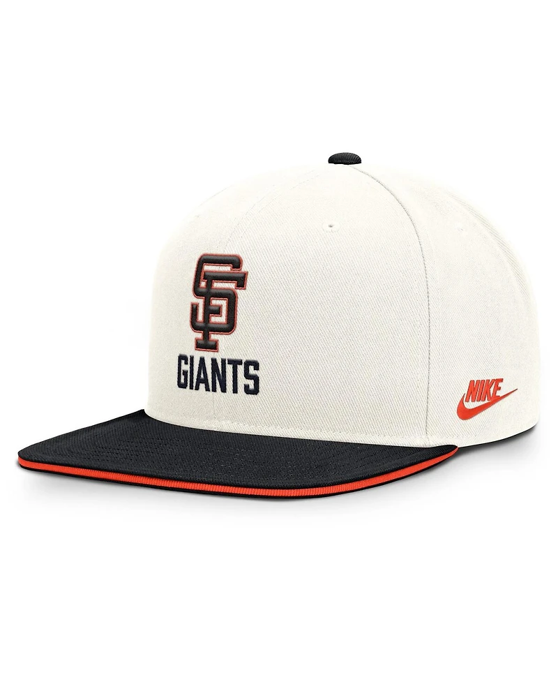 Nike Men's Cream/Black San Francisco Giants Cooperstown Pro Dri-fit Snapback Hat