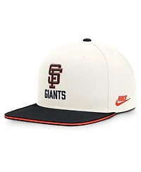 Nike Men's Cream/Black San Francisco Giants Cooperstown Pro Dri-fit Snapback Hat