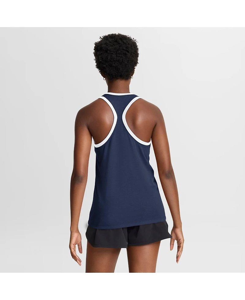 Nike Women's Navy Detroit Tigers Tri-Blend Dri-fit Racerback Tank Top