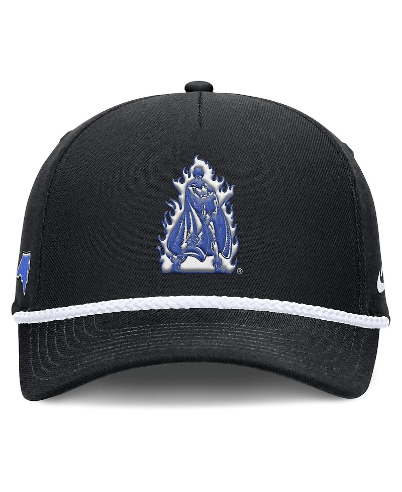 Nike Men's and Women's Black Duke Blue Devils 2026 Basketball Refresh 5-Panel Rope Rise Hat