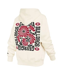 Pressbox Women's Cream Georgia Bulldogs Elena Janise Hoodie