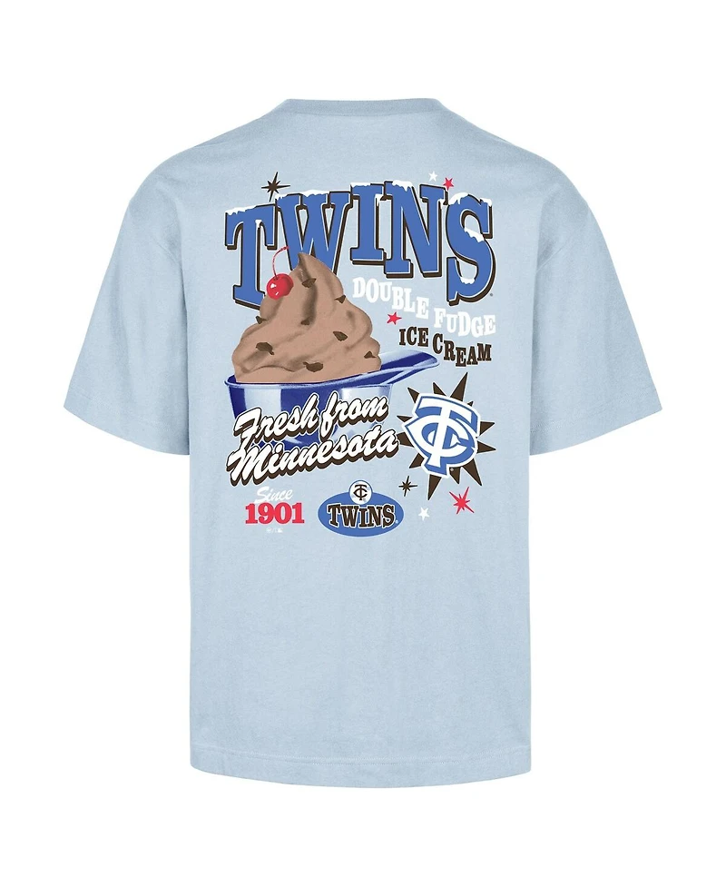 '47 Brand Men's Light Blue Minnesota Twins Ice Cream Parlor Foundation T-Shirt