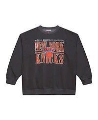 Mitchell & Ness Men's Black New York Knicks Nba Downtown Collection Fleece Sweatshirt