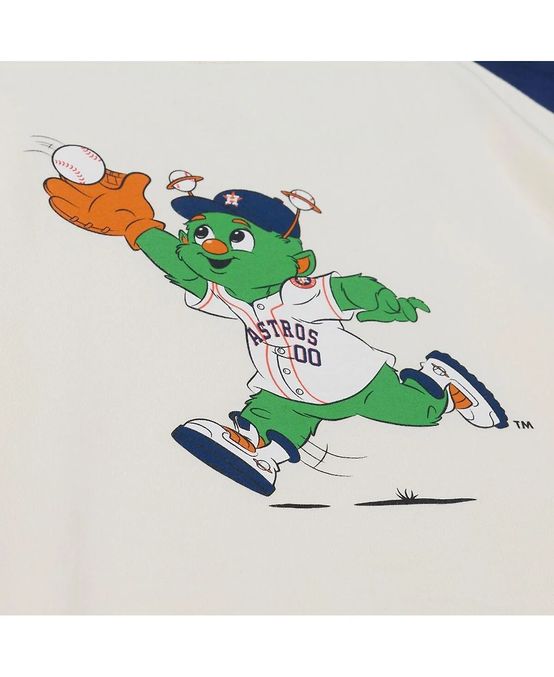 Mitchell & Ness Women's Cream Houston Astros Boyfriend Raglan T-Shirt