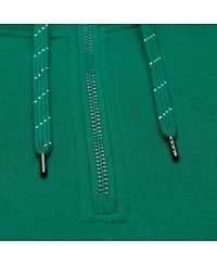 Mitchell & Ness Men's Green Boston Celtics Throw It Back Quilted Fleece Quarter-Zip Hoodie