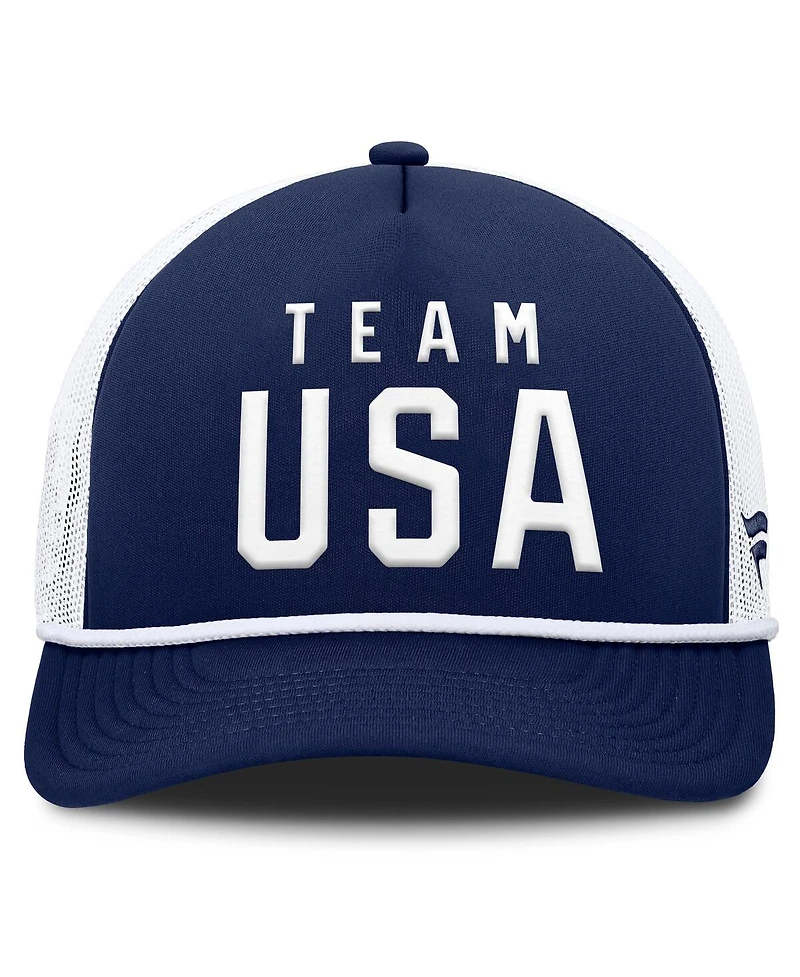 Fanatics Men's Fanatics Navy Team Usa Foam Front Adjustable Trucker Hat