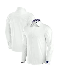 J. Palmer Men's White New York Giants Man-In-Motion Long Sleeve Button-Up Dress Shirt