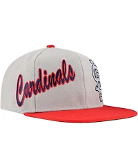 Mitchell & Ness Men's Gray St. Louis Cardinals Knock Out Panel Snapback Hat