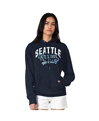 G-iii 4Her by Carl Banks Women's Deep Sea Blue Seattle Kraken Filigree Logo Pullover Hoodie