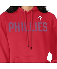 G-iii 4Her by Carl Banks Women's Red Philadelphia Phillies Dot Print Pullover Hoodie