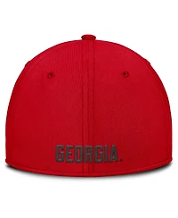 Nike Men's Red Georgia Bulldogs Rise Swoosh Dri-fit Flex Hat
