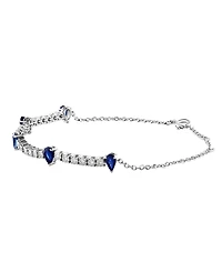 Lali Jewels Sapphire (1/3 ct. t.w.) & Diamond (1/3 ct. t.w.) Bracelet in 14k White Gold