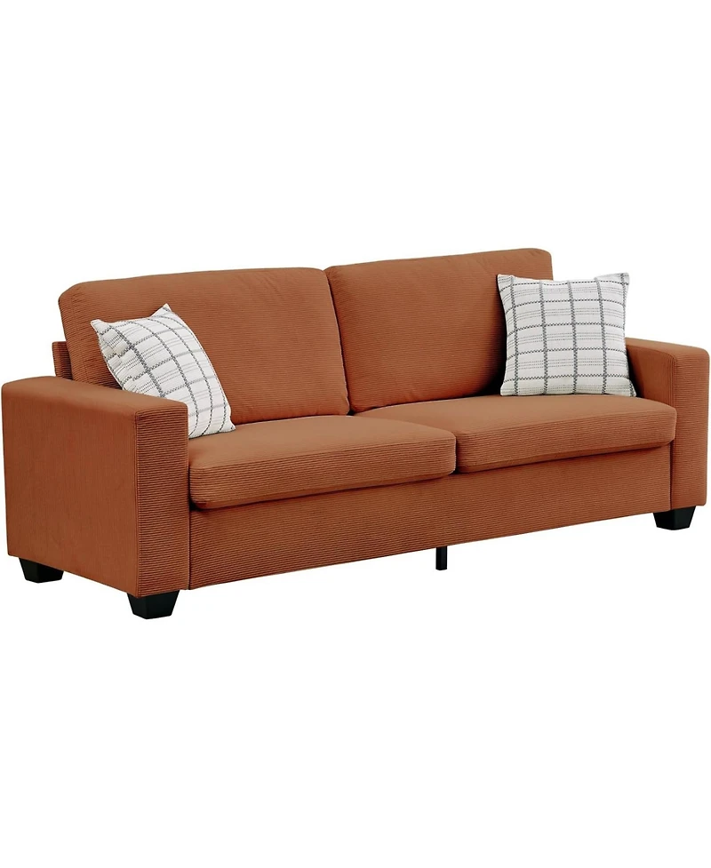gaomon 84" Oversized Corduroy Loveseat, Modern Deep Seat 2-Seater Sofa with Wide Arms for Living Room