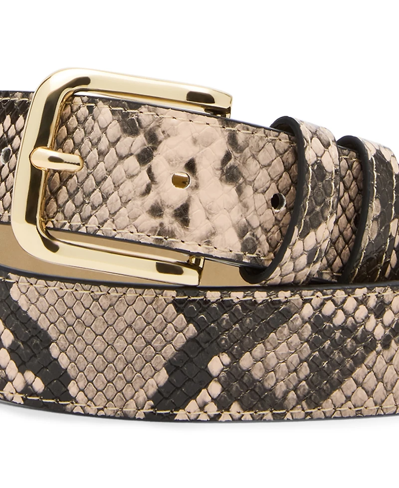 Steve Madden Snake Printed Polyurethane Fashion Belt