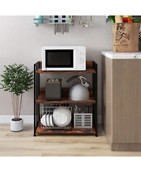 Slickblue Industrial 3-Tier Storage Shelf with Adjustable Shelves