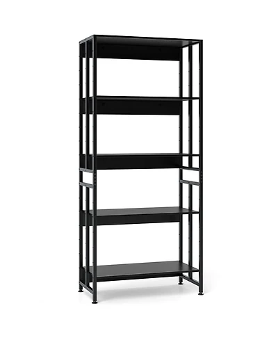 Slickblue 5-Level Bookcase with Adjustable Tilt Storage Shelves