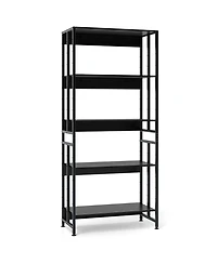 Slickblue 5-Level Bookcase with Adjustable Tilt Storage Shelves