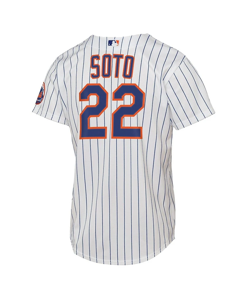 Nike Big Boys and Girls Juan Soto White New York Mets Home Stadium Player Jersey