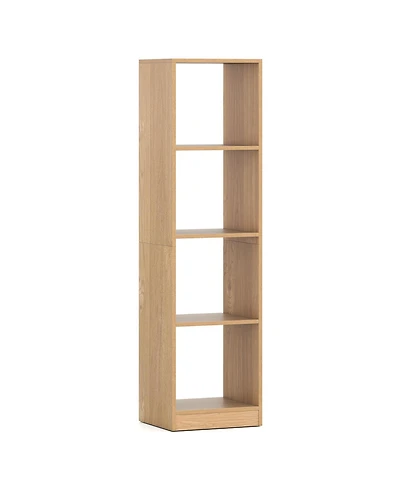 Slickblue Slim 5-Tier Cube Bookshelf with Anti-Tipping Hardware