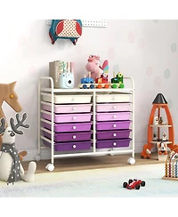 Sugift 12 Drawers Rolling Storage Cart for Home and Office