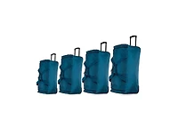 Izod Katy Travel Duffel 4-Piece Set - Lightweight Soft Shell Rolling Bag and Telescopic Handle