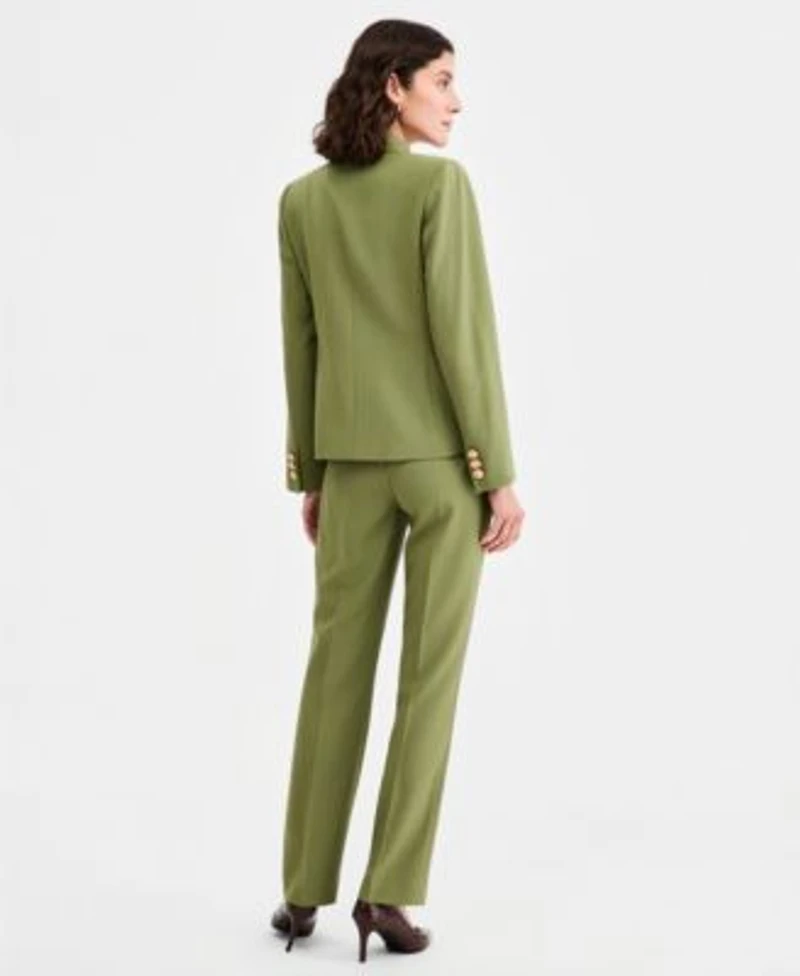 Tahari Asl Double Breasted Blazer Flare Pants