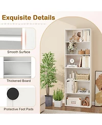 Sugift 6-Tier Bookcase with 6 Open Shelves and Anti-Toppling Kits