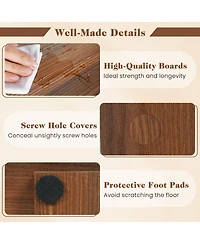 Sugift 6-Tier Geometric Bookshelf with 2 Anti-Tipping Kits for Home Office