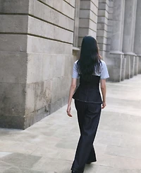 Mango Women's Strapless Denim Top