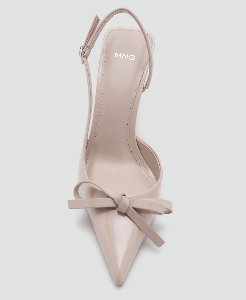 Mango Women's Pointed Toe And Bow High-Heeled Shoes