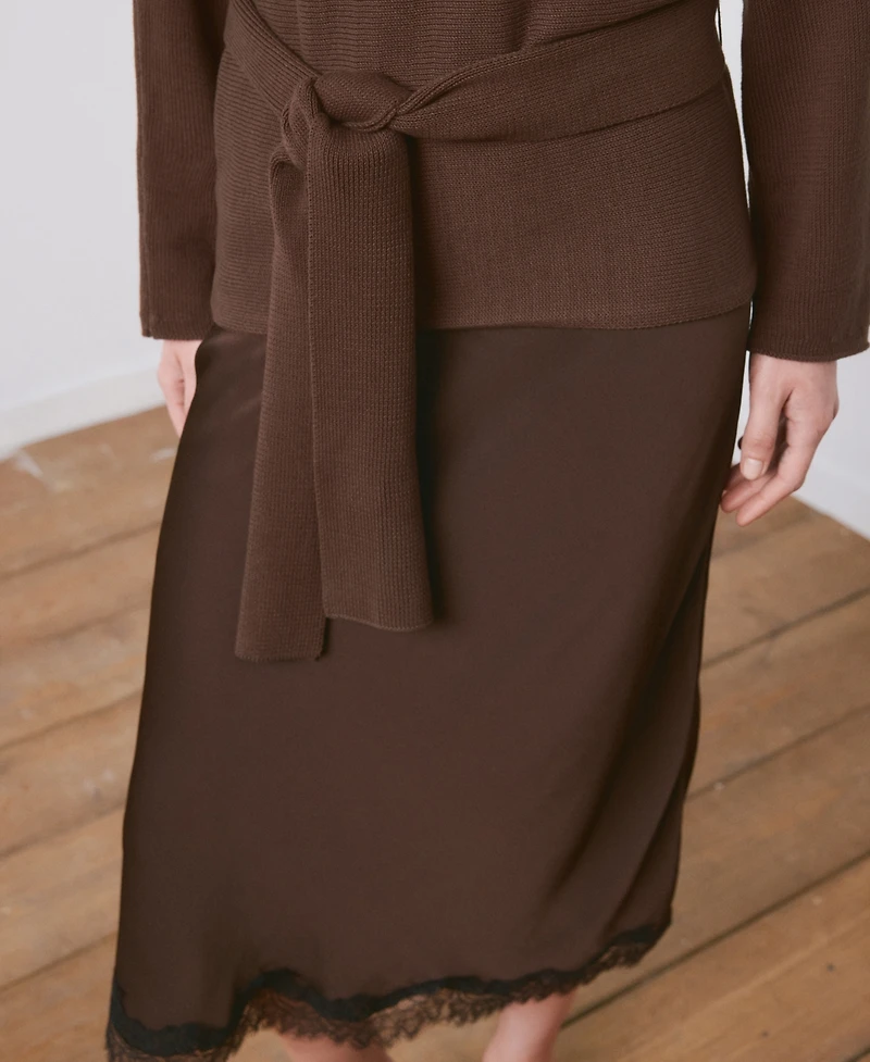 Mango Women's Knit Belt Sweater