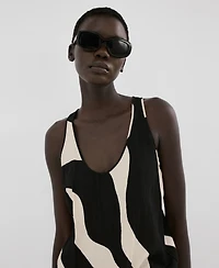 Mango Women's Printed Straight Top