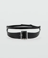 Mango Women's Leather Mixed Belt