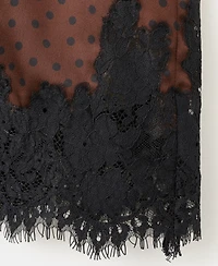 Mango Women's Polka Dot Slip Skirt