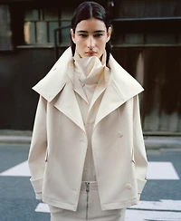 Mango Women's Pockets Funnel Neck Parka