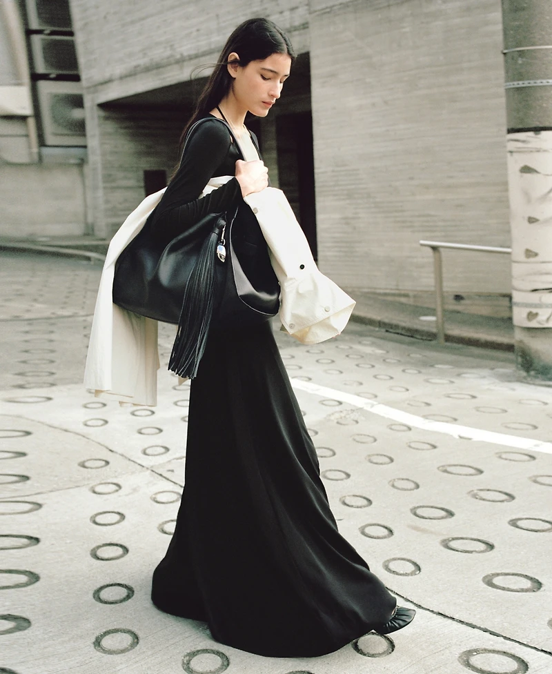 Mango Women's Combined Fine-Knit Collar Dress