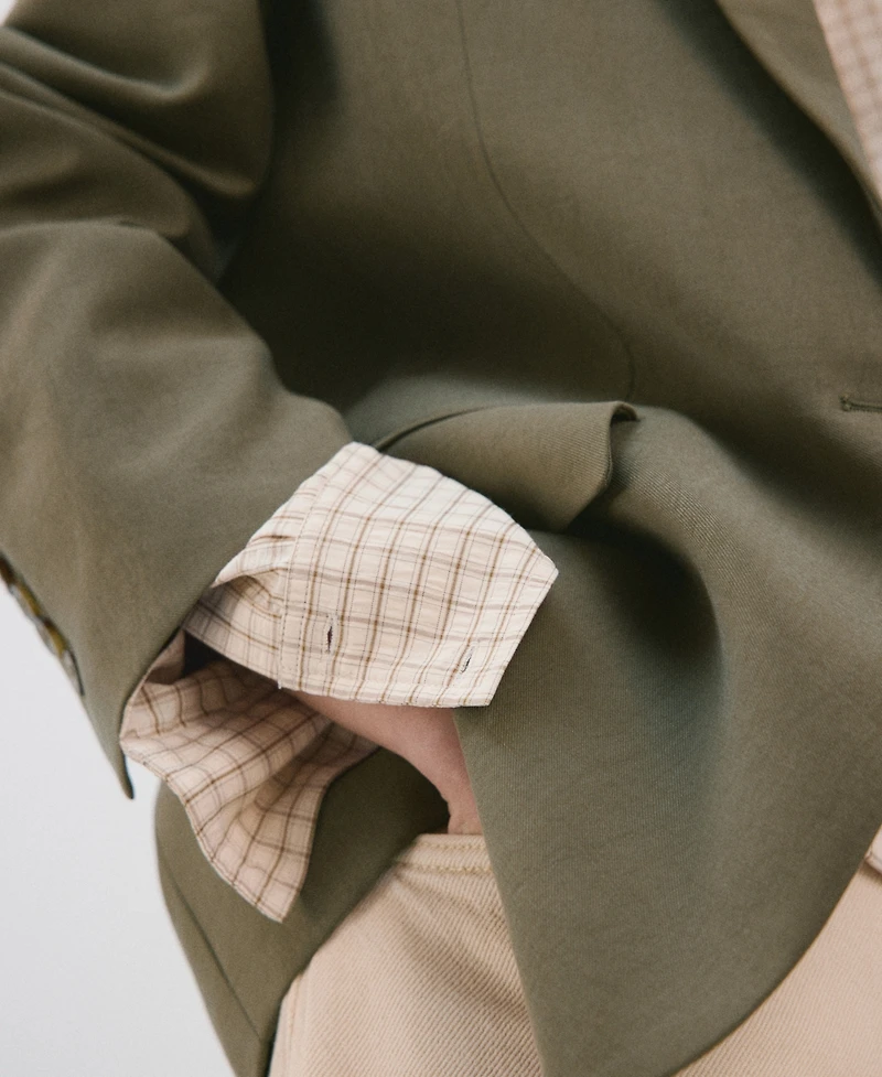 Mango Women's Lapel Pockets Straight Suit Jacket