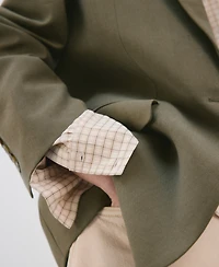 Mango Women's Lapel Pockets Straight Suit Jacket