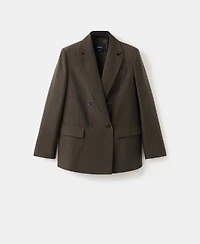 Mango Women's Straight-Fit Lyocell Suit Blazer