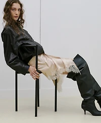 Mango Women's Lingerie Wrap Slit Skirt