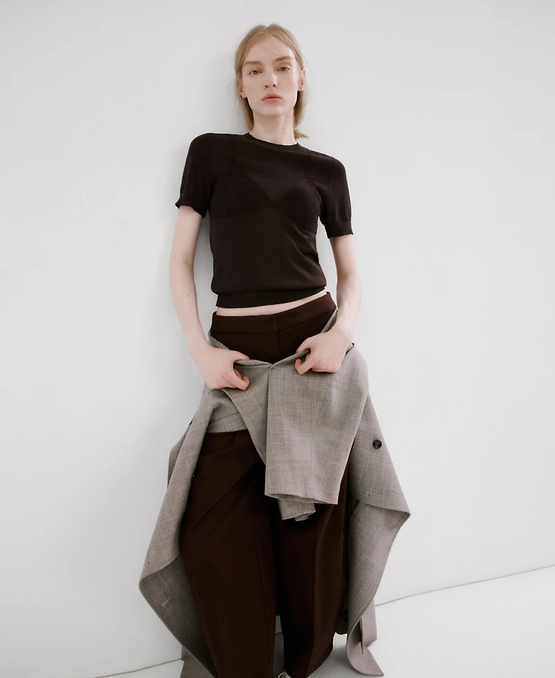 Mango Women's Short-Sleeved Knitted Sweater